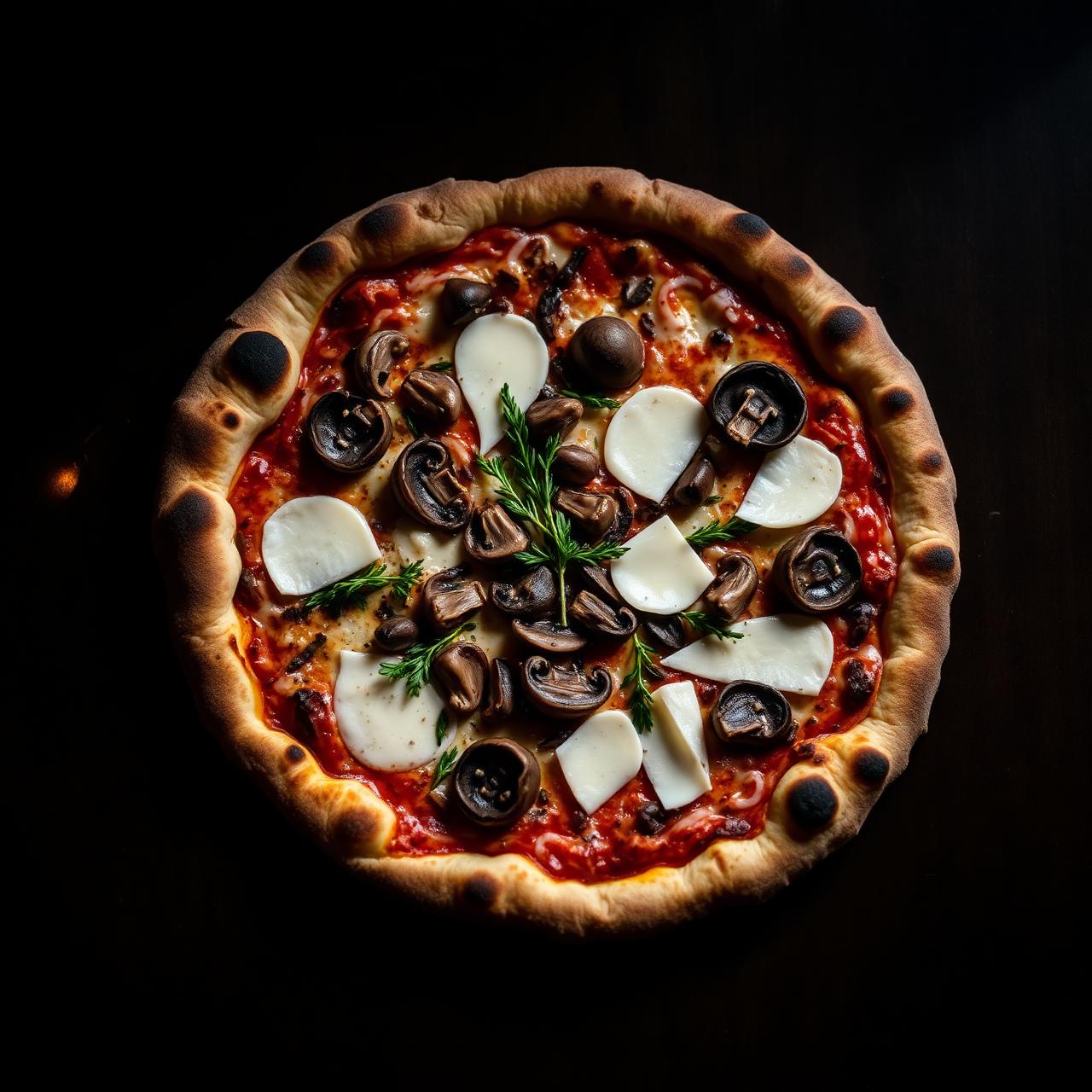 Funghi e Tartufo with roasted mushrooms.