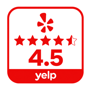 Yelp, 4.5 stars across 600 plus reviews.